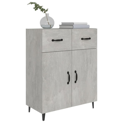 Dressoir 69,5X34X90 Cm Bewerkt Hout Betongrijs