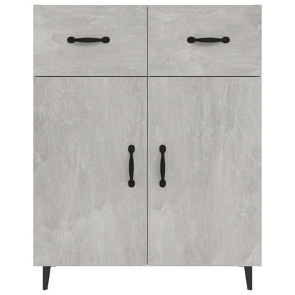 Dressoir 69,5X34X90 Cm Bewerkt Hout Betongrijs