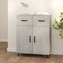 Dressoir 69,5X34X90 Cm Bewerkt Hout Betongrijs