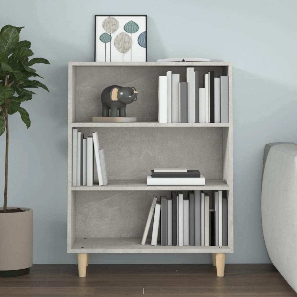 Dressoir 69,5X32,5X90 Cm Bewerkt Hout Betongrijs