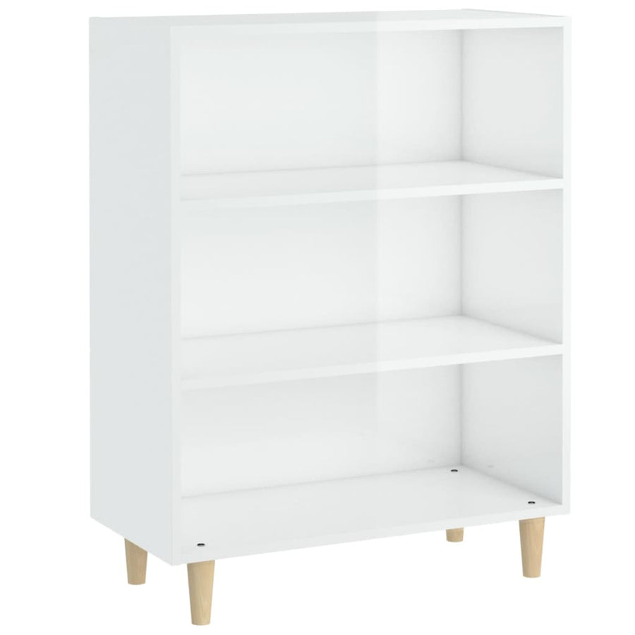 Dressoir 69,5X32,5X90 Cm Bewerkt Hout Hoogglans wit