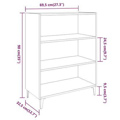 Dressoir 69,5X32,5X90 Cm Bewerkt Hout Wit