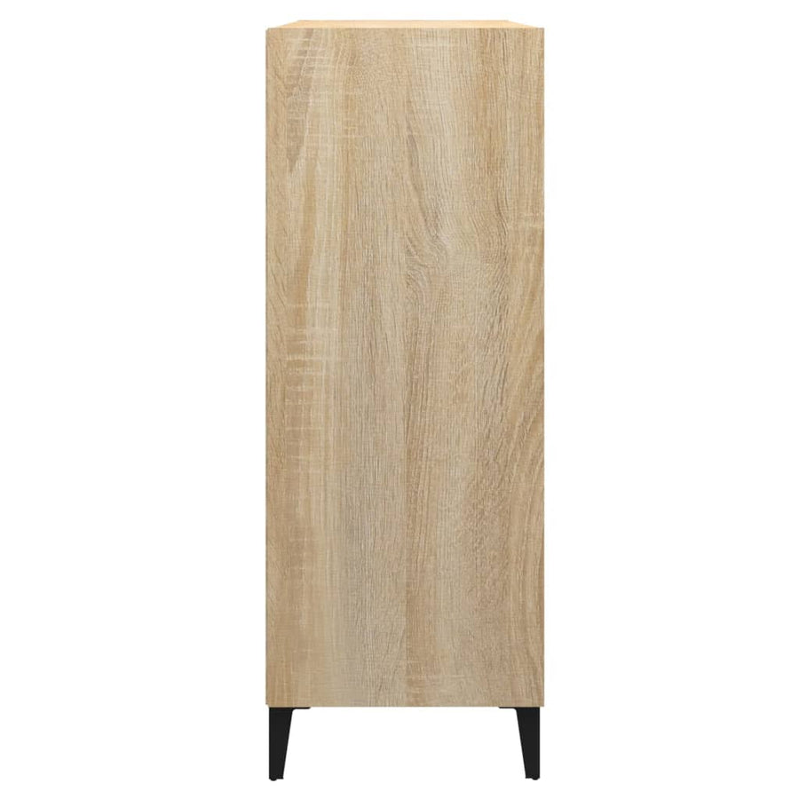 Dressoir 69,5X32,5X90 Cm Bewerkt Hout Kleurig Sonoma eiken