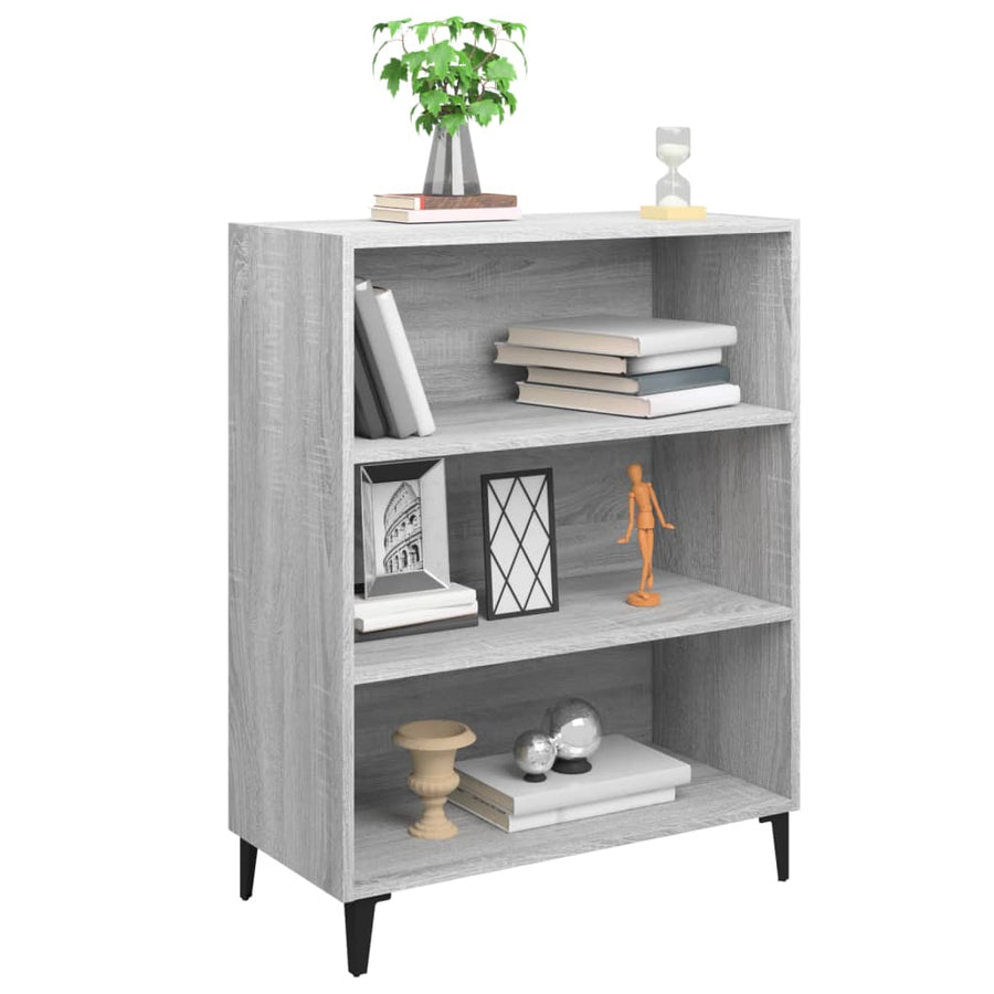 Dressoir 69,5x32,5x90 cm bewerkt hout betongrijs