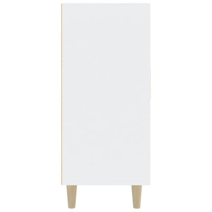 Dressoir 90X34X80 Cm Bewerkt Hout Wit
