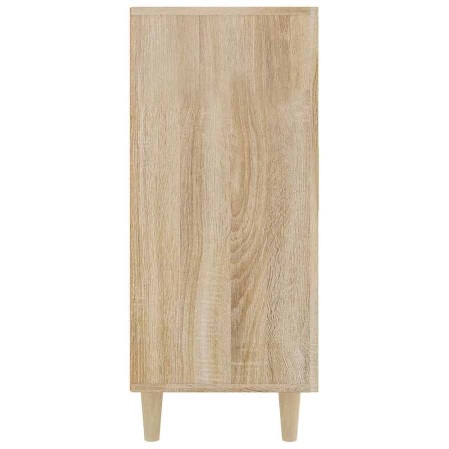 Dressoir 90X34X80 Cm Bewerkt Hout Sonoma Eikenkleurig