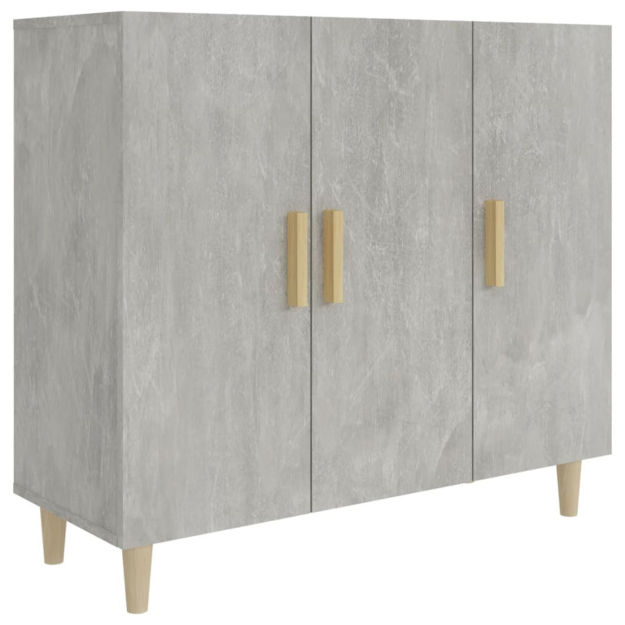 Dressoir 90X34X80 Cm Bewerkt Hout Betongrijs
