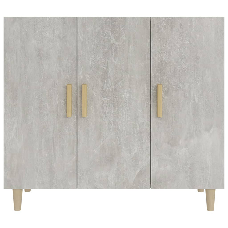 Dressoir 90X34X80 Cm Bewerkt Hout Betongrijs