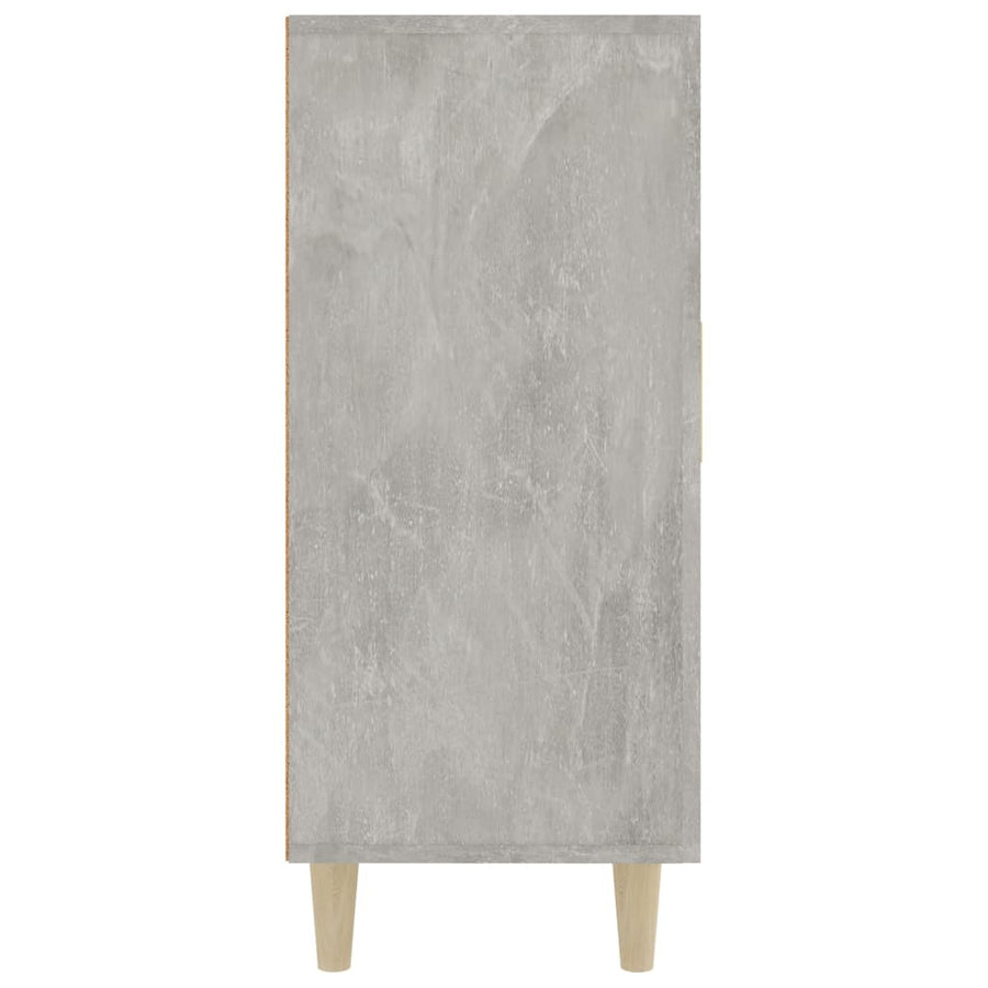 Dressoir 90X34X80 Cm Bewerkt Hout Betongrijs
