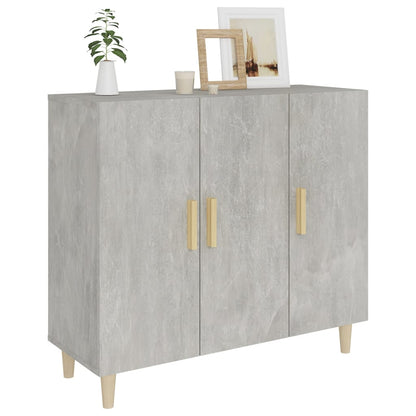 Dressoir 90X34X80 Cm Bewerkt Hout Betongrijs