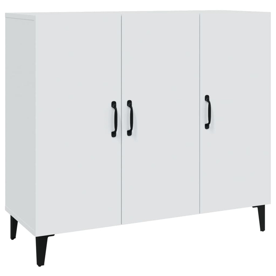 Dressoir 90x34x80 cm bewerkt hout wit Wit