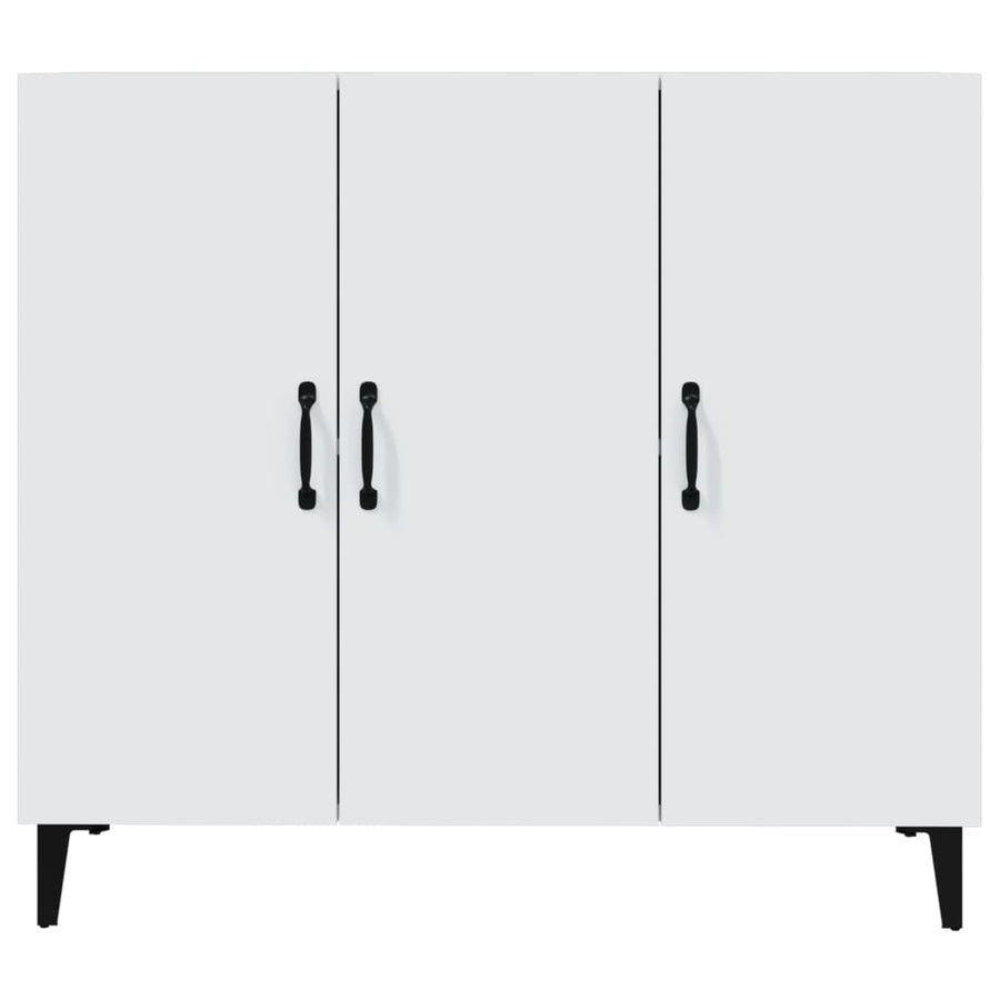 Dressoir 90x34x80 cm bewerkt hout wit Wit