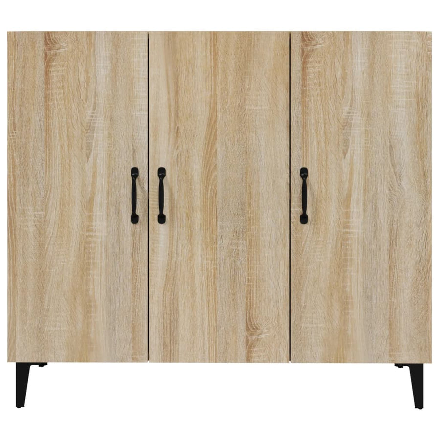 Dressoir 90X34X80 Cm Bewerkt Hout Kleurig Sonoma eiken