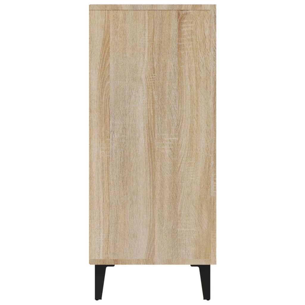 Dressoir 90X34X80 Cm Bewerkt Hout Kleurig Sonoma eiken