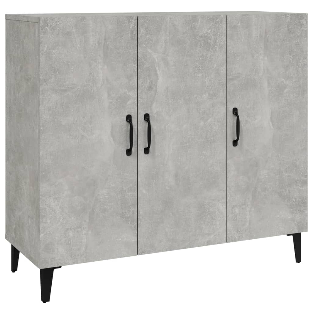 Dressoir 90X34X80 Cm Bewerkt Hout Betongrijs