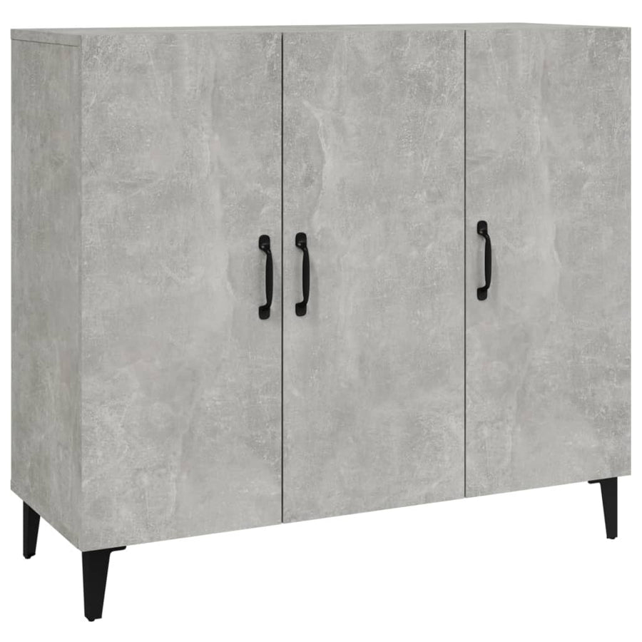 Dressoir 90X34X80 Cm Bewerkt Hout Betongrijs