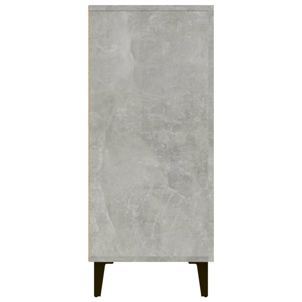 Dressoir 90X34X80 Cm Bewerkt Hout Betongrijs