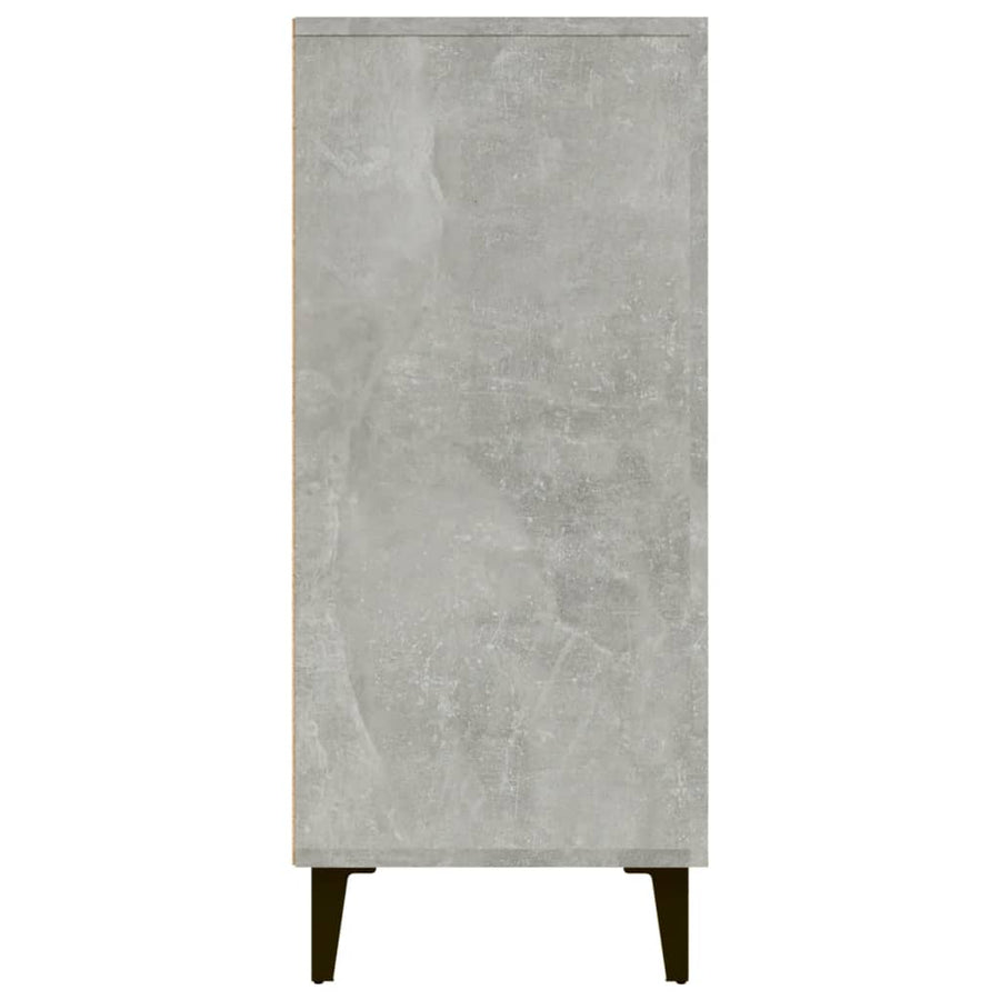 Dressoir 90X34X80 Cm Bewerkt Hout Betongrijs