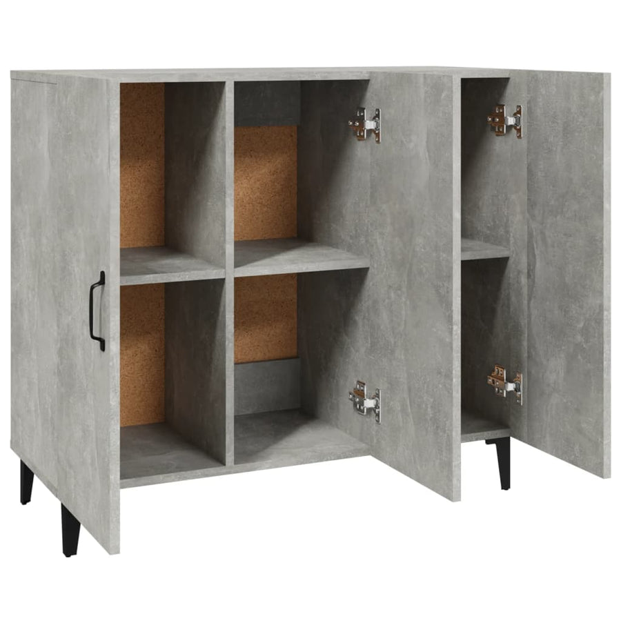 Dressoir 90X34X80 Cm Bewerkt Hout Betongrijs