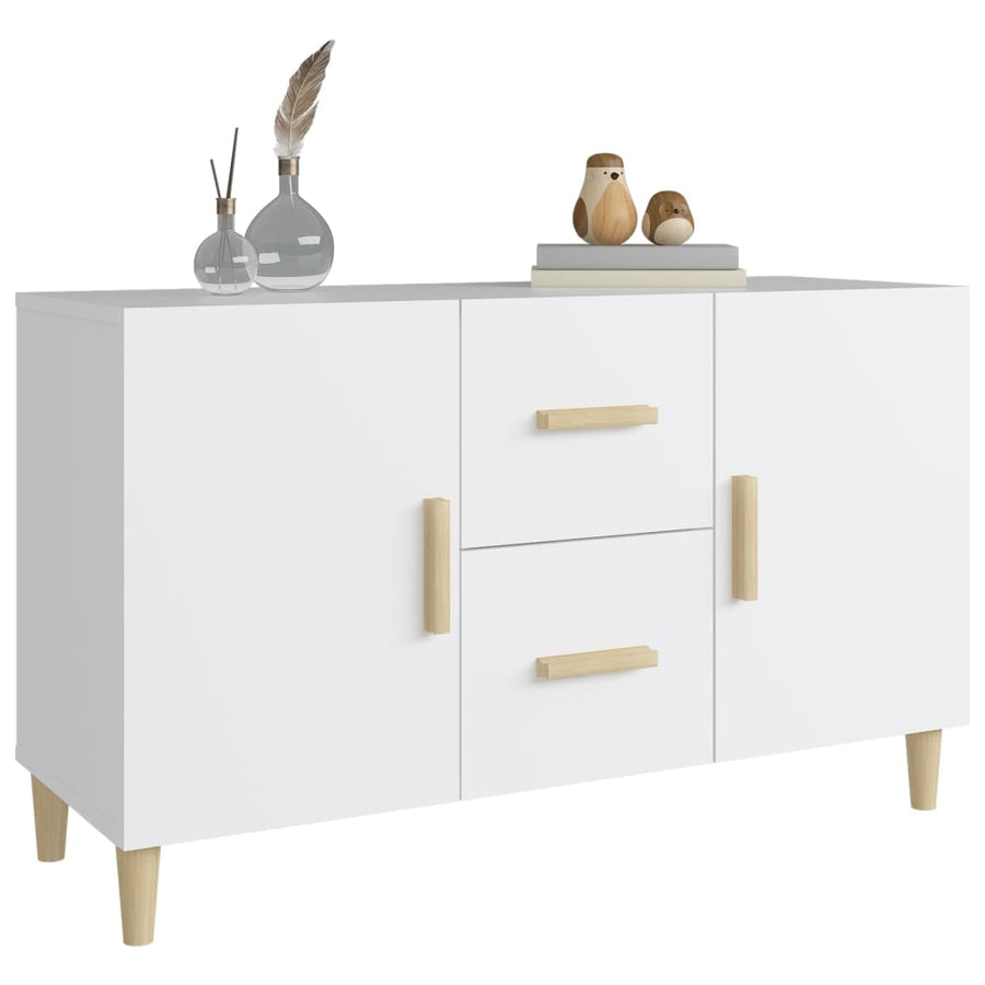 Dressoir 100X36X60 Cm Bewerkt Hout Wit