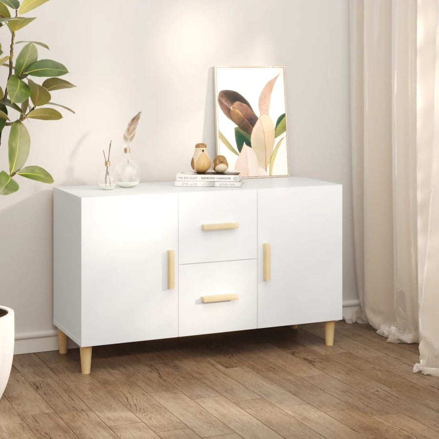 Dressoir 100X36X60 Cm Bewerkt Hout Wit