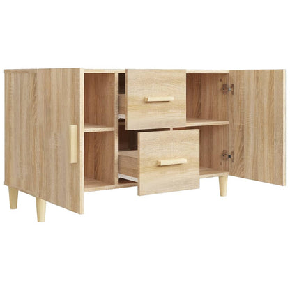 Dressoir 100X36X60 Cm Bewerkt Hout Sonoma Eikenkleurig