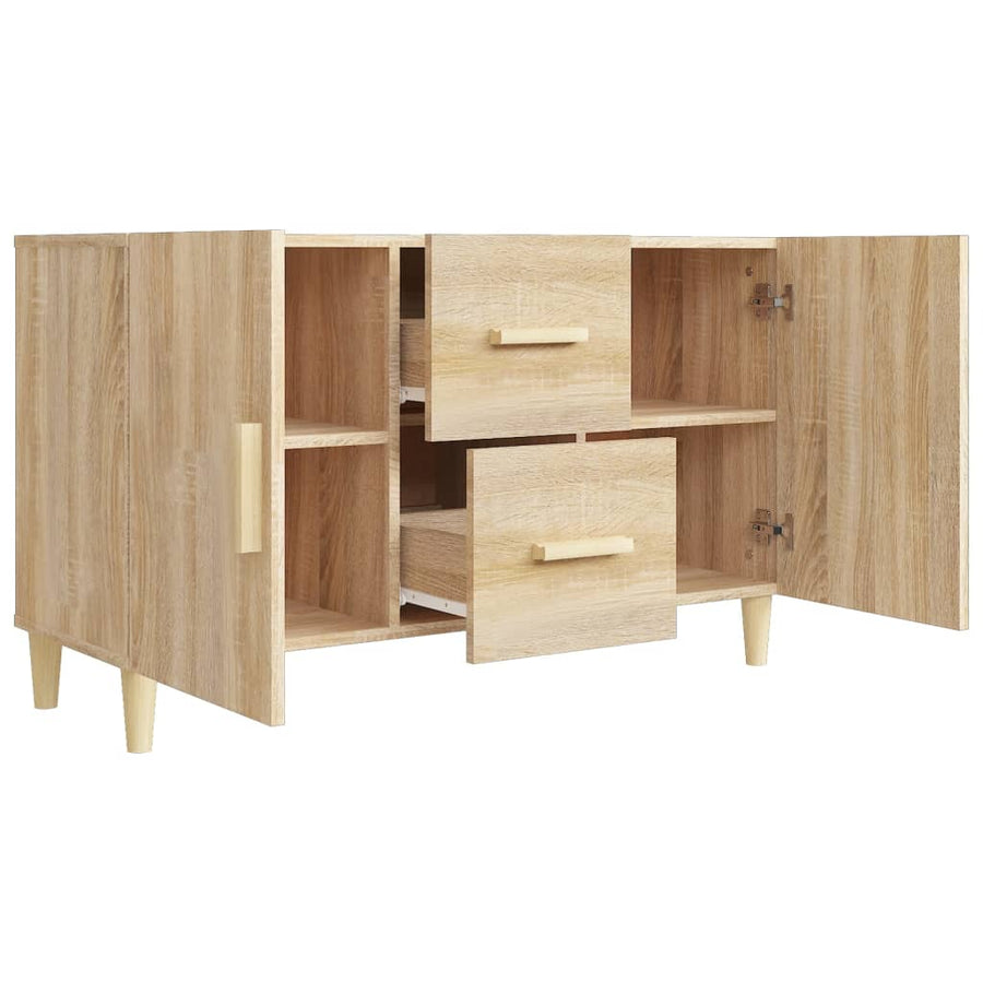 Dressoir 100X36X60 Cm Bewerkt Hout Sonoma Eikenkleurig