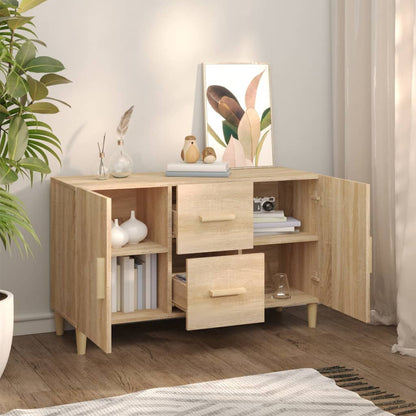 Dressoir 100X36X60 Cm Bewerkt Hout Sonoma Eikenkleurig