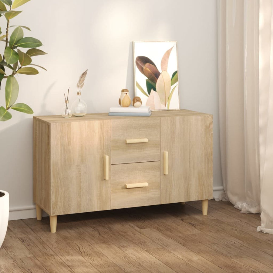 Dressoir 100X36X60 Cm Bewerkt Hout Sonoma Eikenkleurig