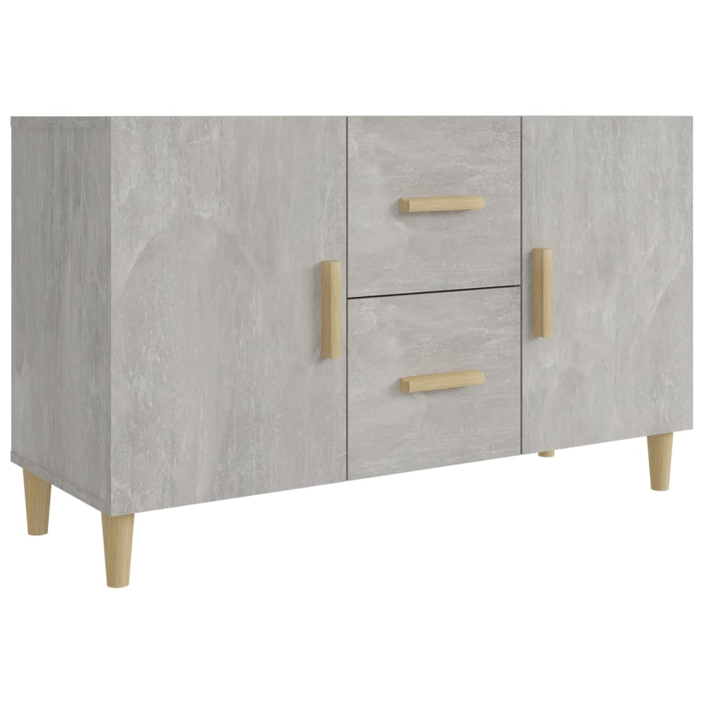 Dressoir 100X36X60 Cm Bewerkt Hout Betongrijs