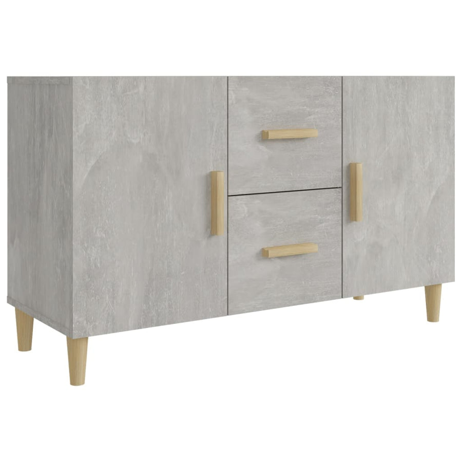Dressoir 100X36X60 Cm Bewerkt Hout Betongrijs