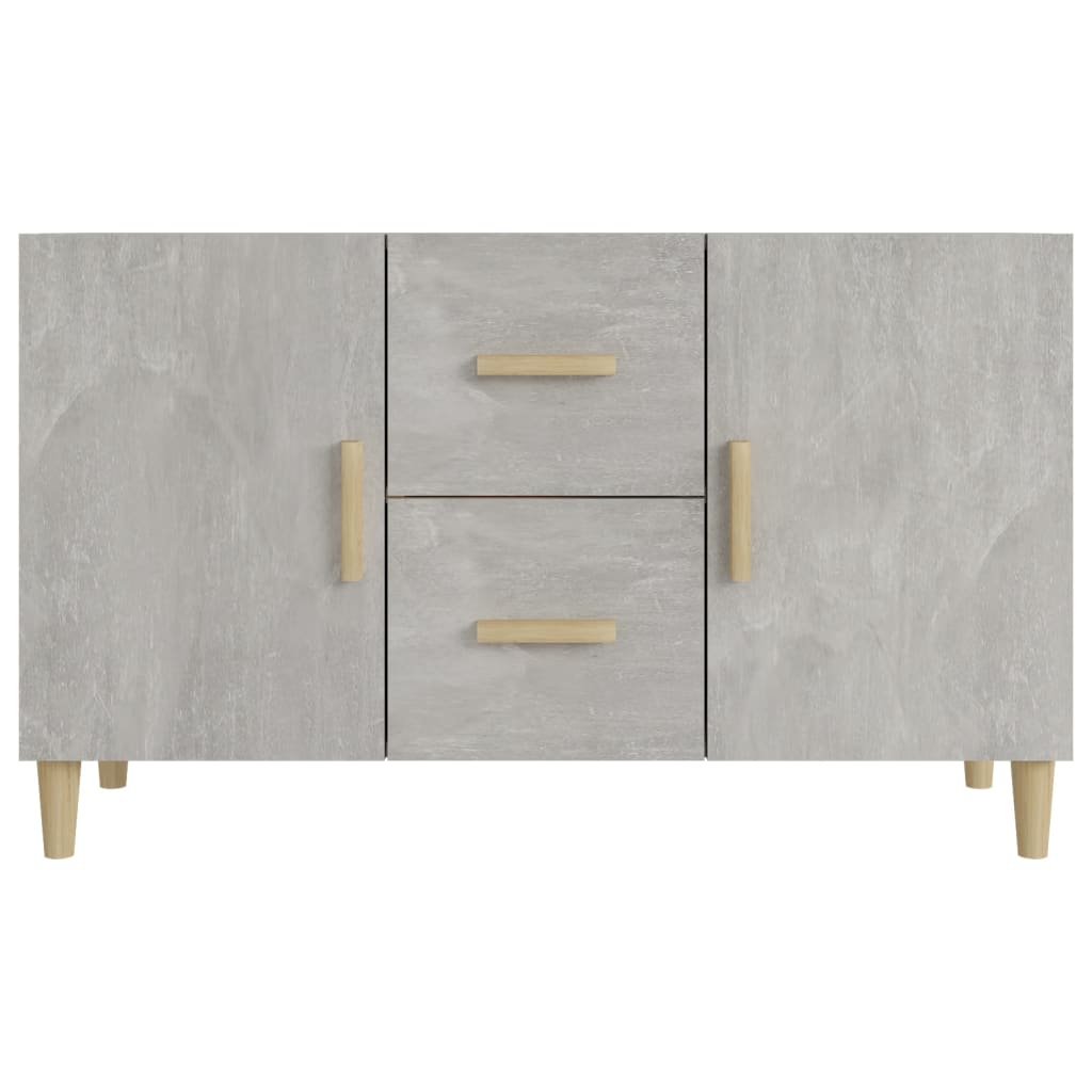 Dressoir 100X36X60 Cm Bewerkt Hout Betongrijs