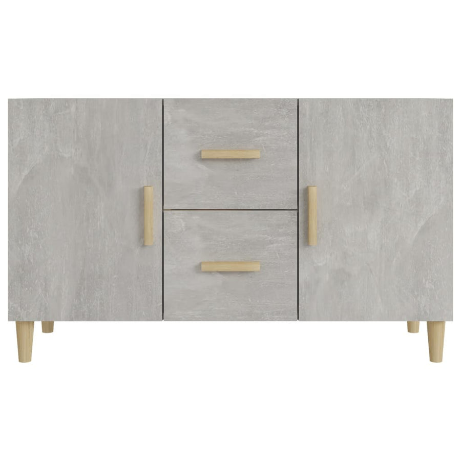 Dressoir 100X36X60 Cm Bewerkt Hout Betongrijs