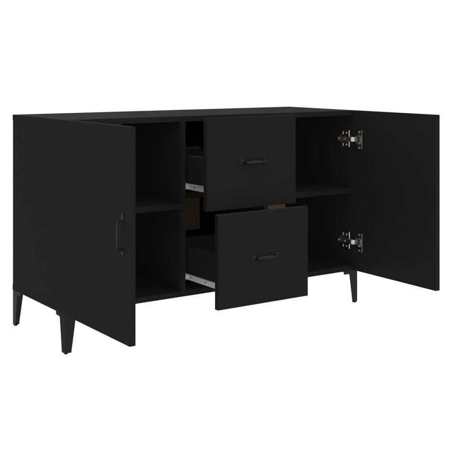 Dressoir 00X36X60 Cm Bewerkt Hout Zwart