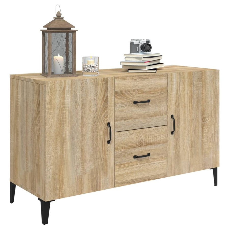 Dressoir 100x36x60 cm bewerkt hout sonoma eikenkleurig Sonoma eiken