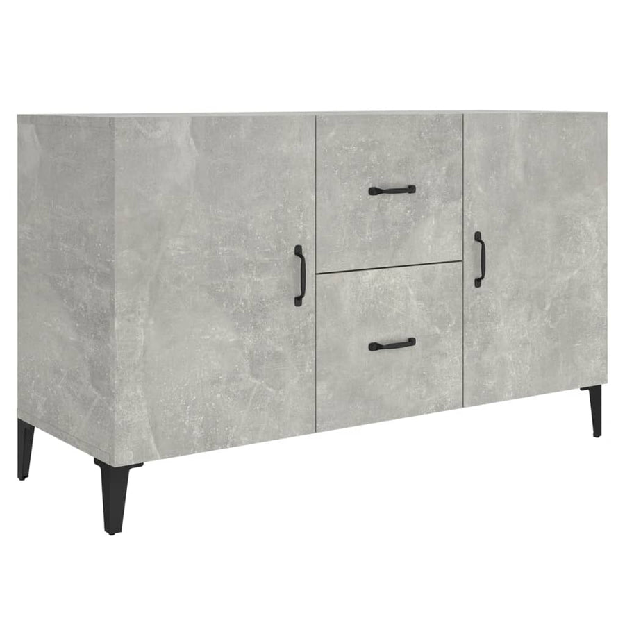 Dressoir 100x36x60 cm bewerkt hout betongrijs Betongrijs