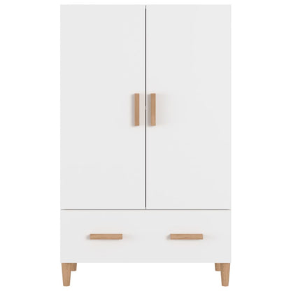 Hoge Kast 70X31X115 Cm Bewerkt Hout Wit