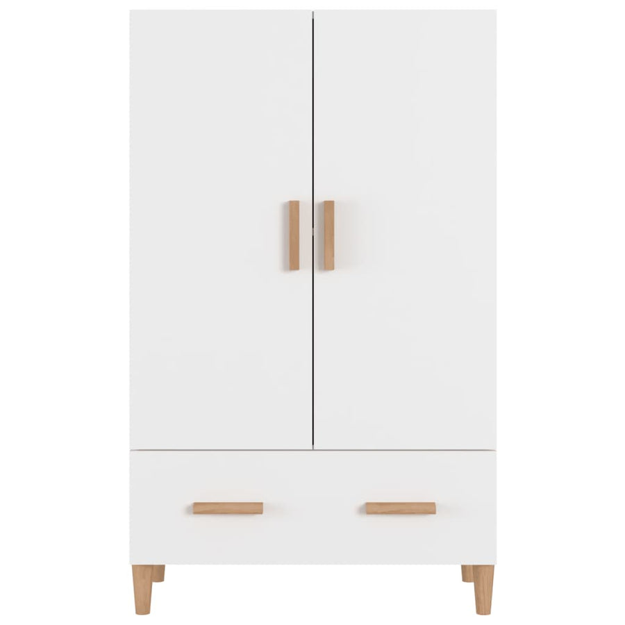 Hoge Kast 70X31X115 Cm Bewerkt Hout Wit