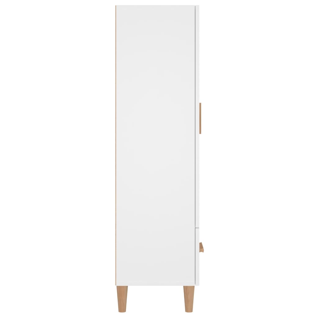 Hoge Kast 70X31X115 Cm Bewerkt Hout Wit