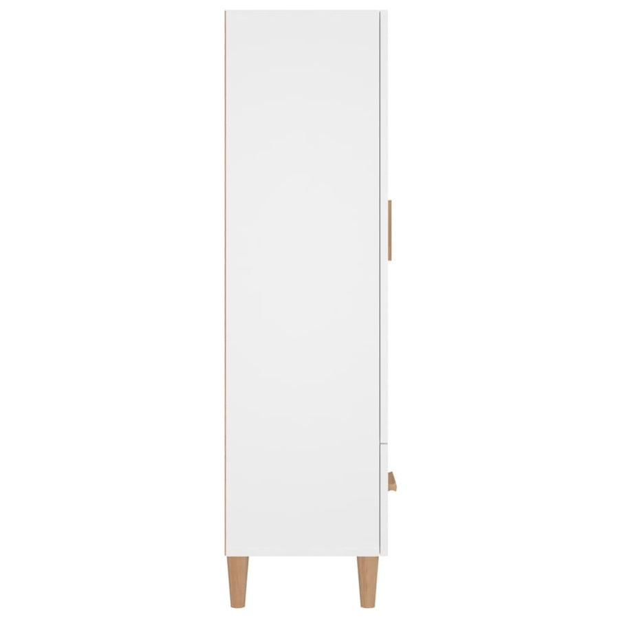 Hoge Kast 70X31X115 Cm Bewerkt Hout Wit