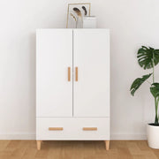 Hoge kast 70x31x115 cm wit bewerkt hout
