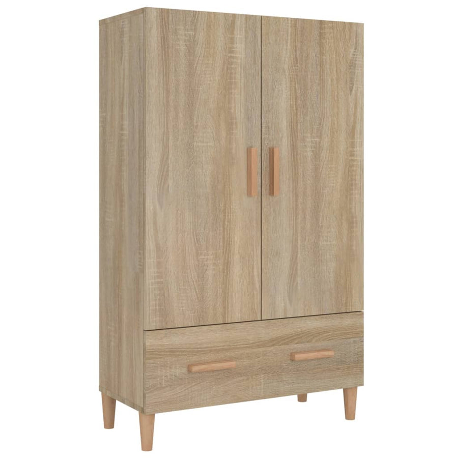 Hoge Kast 70X31X115 Cm Bewerkt Hout Sonoma Eikenkleurig