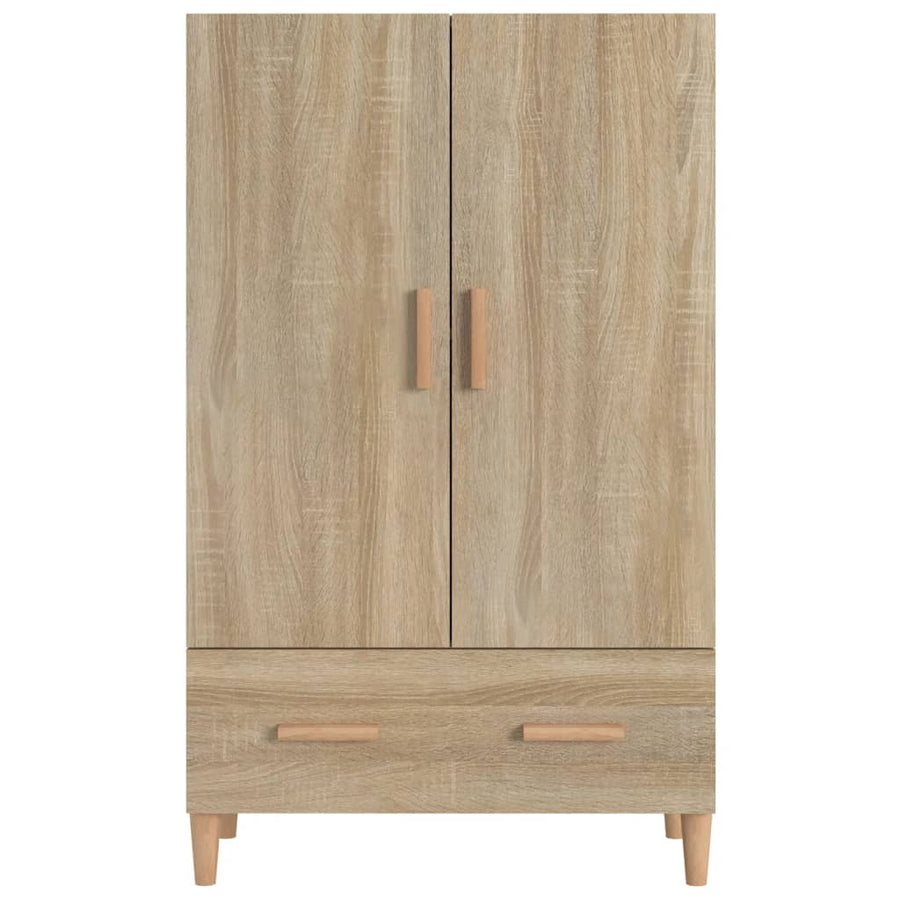 Hoge Kast 70X31X115 Cm Bewerkt Hout Sonoma Eikenkleurig
