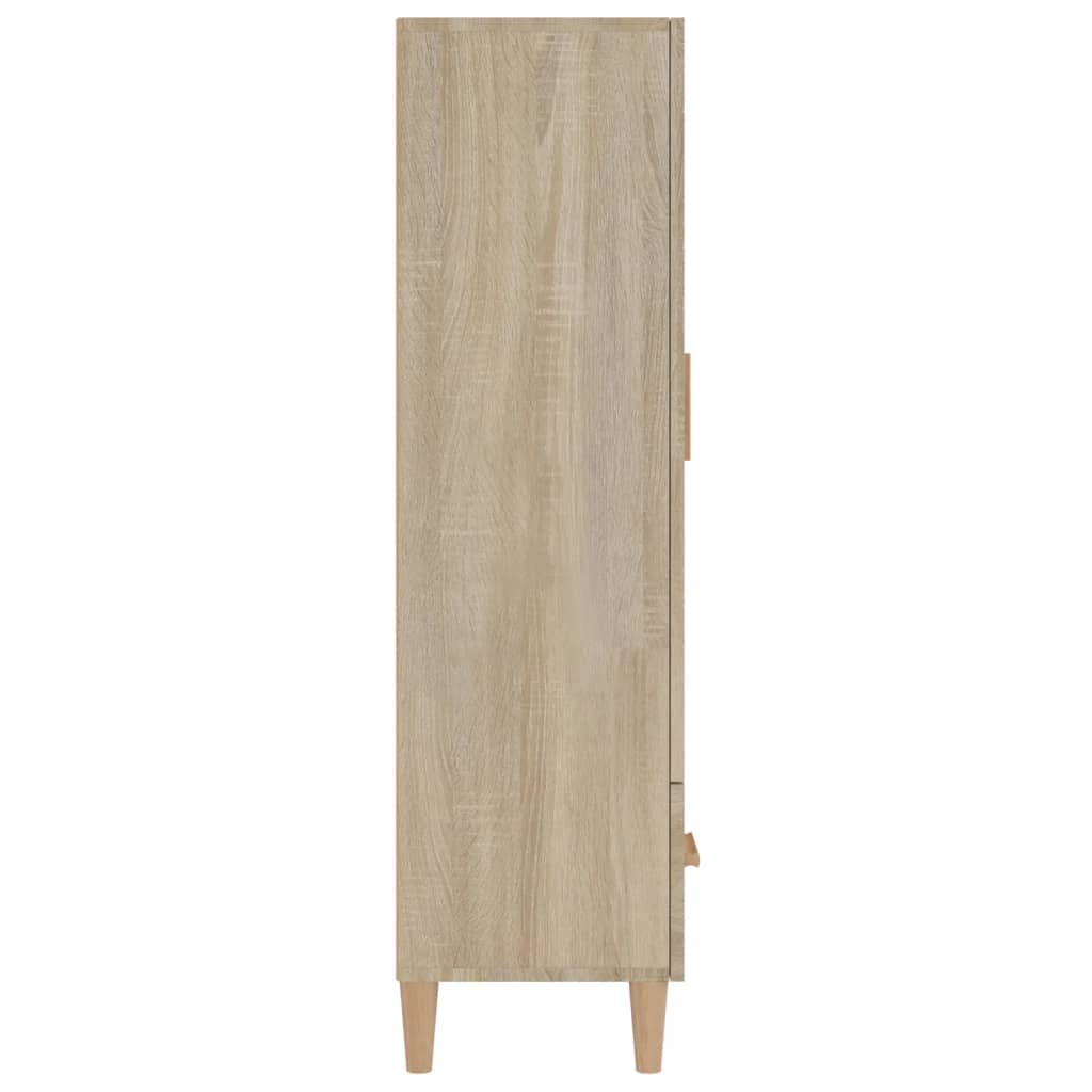 Hoge Kast 70X31X115 Cm Bewerkt Hout Sonoma Eikenkleurig