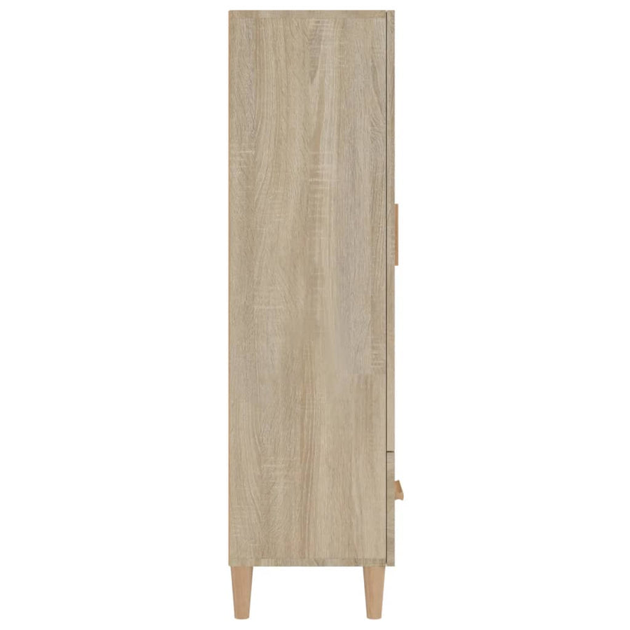 Hoge Kast 70X31X115 Cm Bewerkt Hout Sonoma Eikenkleurig