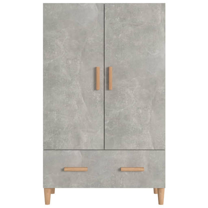 Hoge Kast 70X31X115 Cm Bewerkt Hout Betongrijs