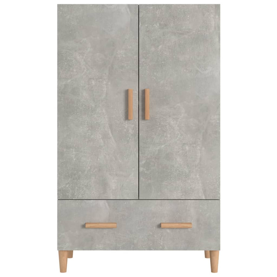 Hoge Kast 70X31X115 Cm Bewerkt Hout Betongrijs