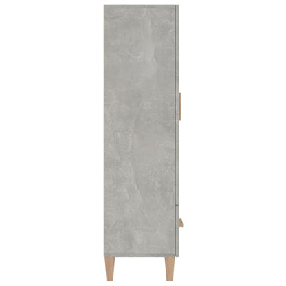 Hoge Kast 70X31X115 Cm Bewerkt Hout Betongrijs