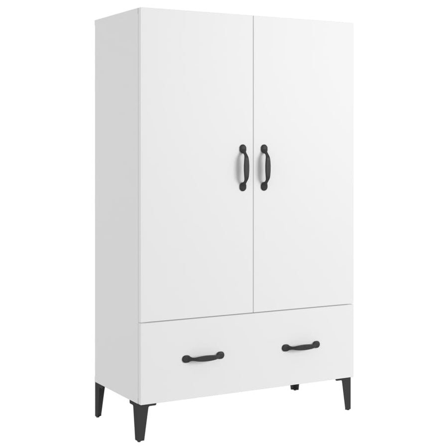 Hoge Kast 70X31X115 Cm Bewerkt Hout Wit