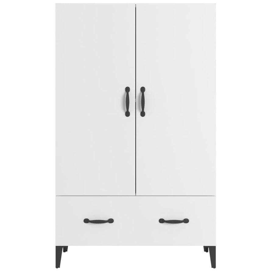 Hoge Kast 70X31X115 Cm Bewerkt Hout Wit
